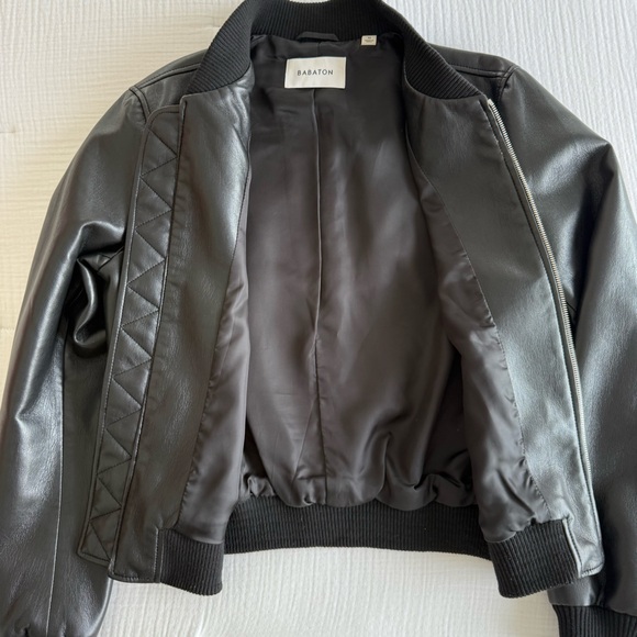 Babaton Black Leather Jacket - Picture 8 of 11